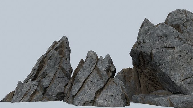 cliff rocks  Low-poly 3D model