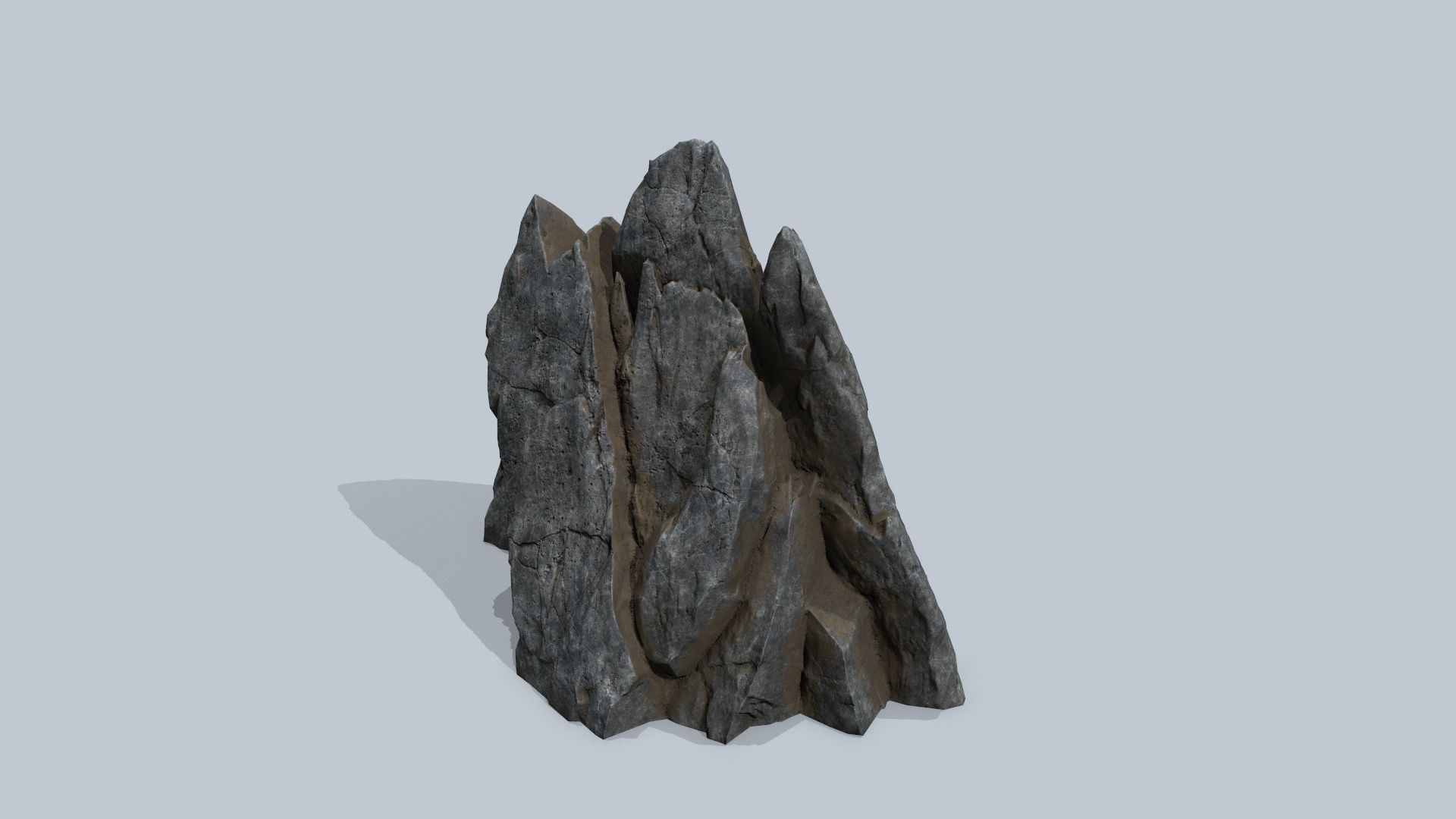 cliff rocks  Low-poly 3D model_6
