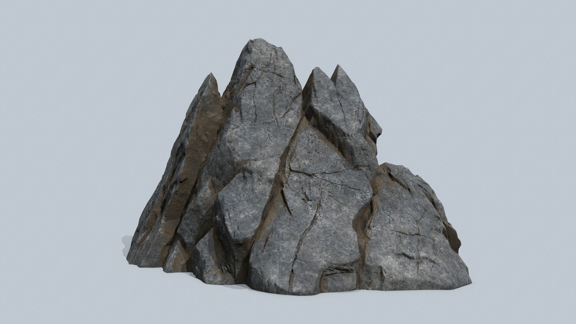 cliff rocks  Low-poly 3D model_1
