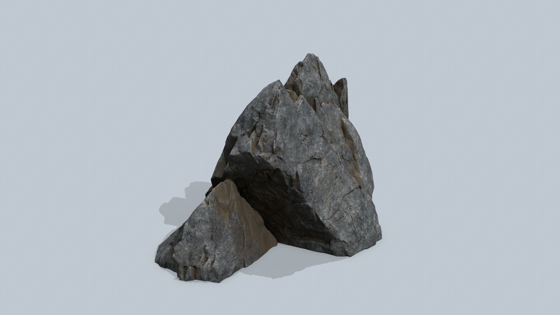 cliff rocks  Low-poly 3D model_8
