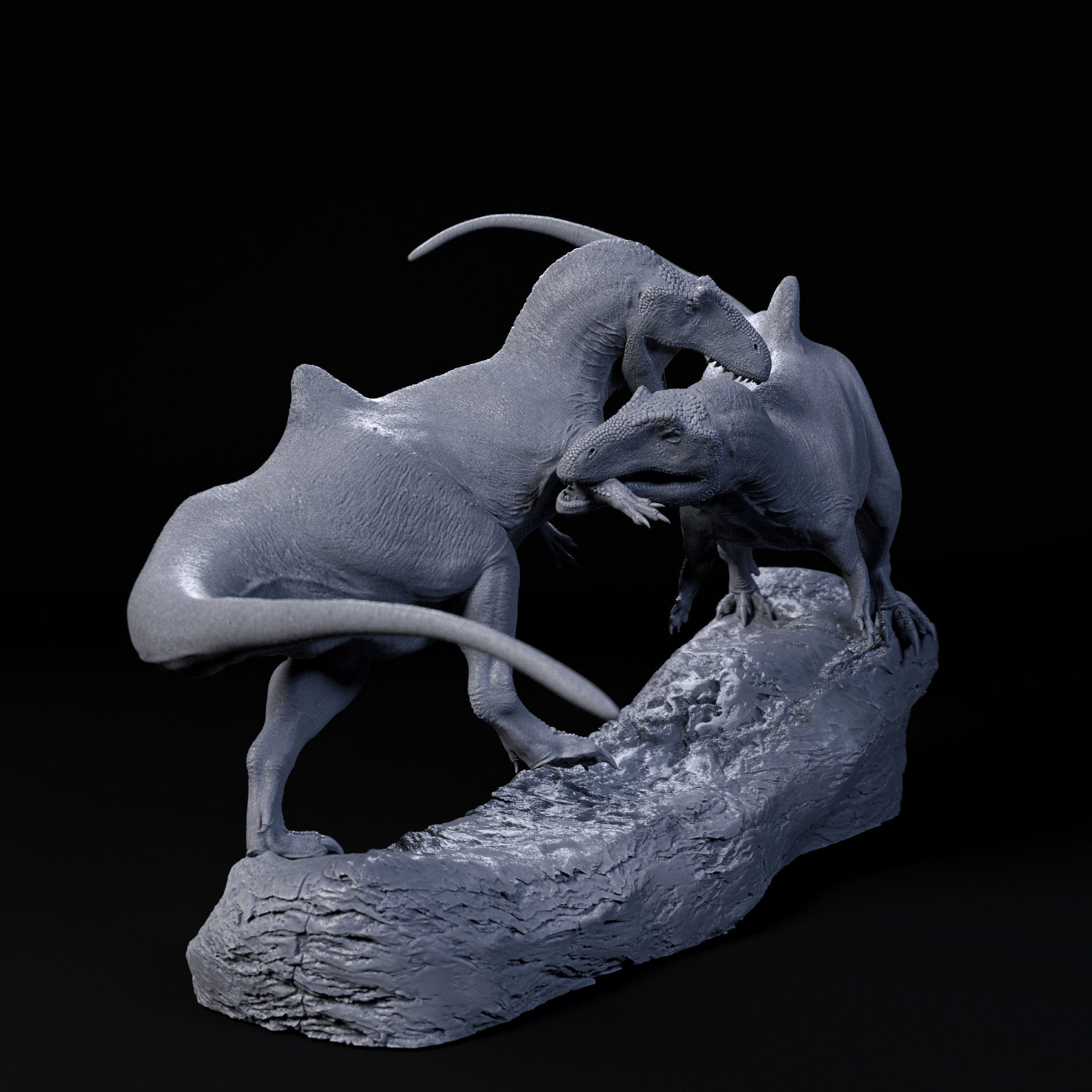 Concavenator fighting 1-35 scale pre-supported dinosaur 3D print model_6