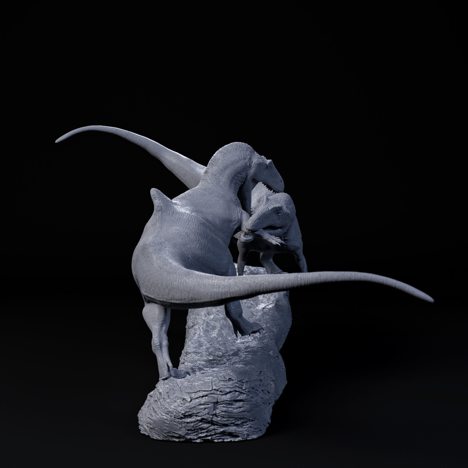 Concavenator fighting 1-35 scale pre-supported dinosaur 3D print model_5