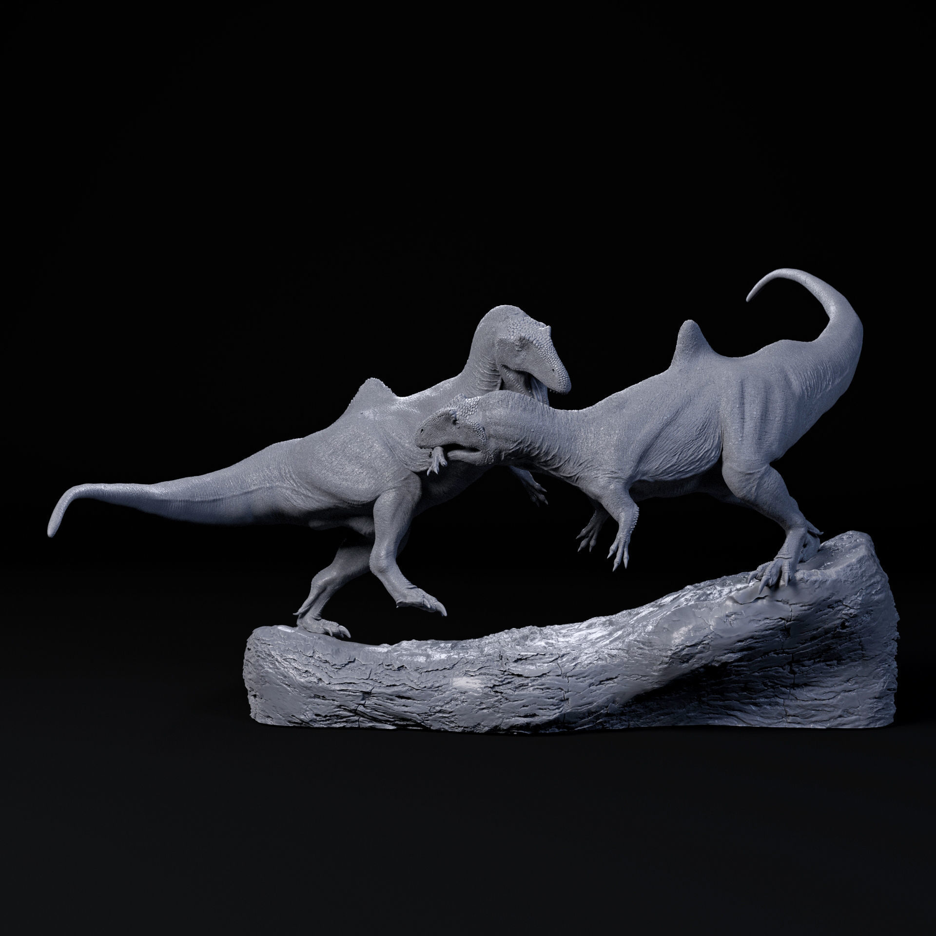 Concavenator fighting 1-35 scale pre-supported dinosaur 3D print model_2