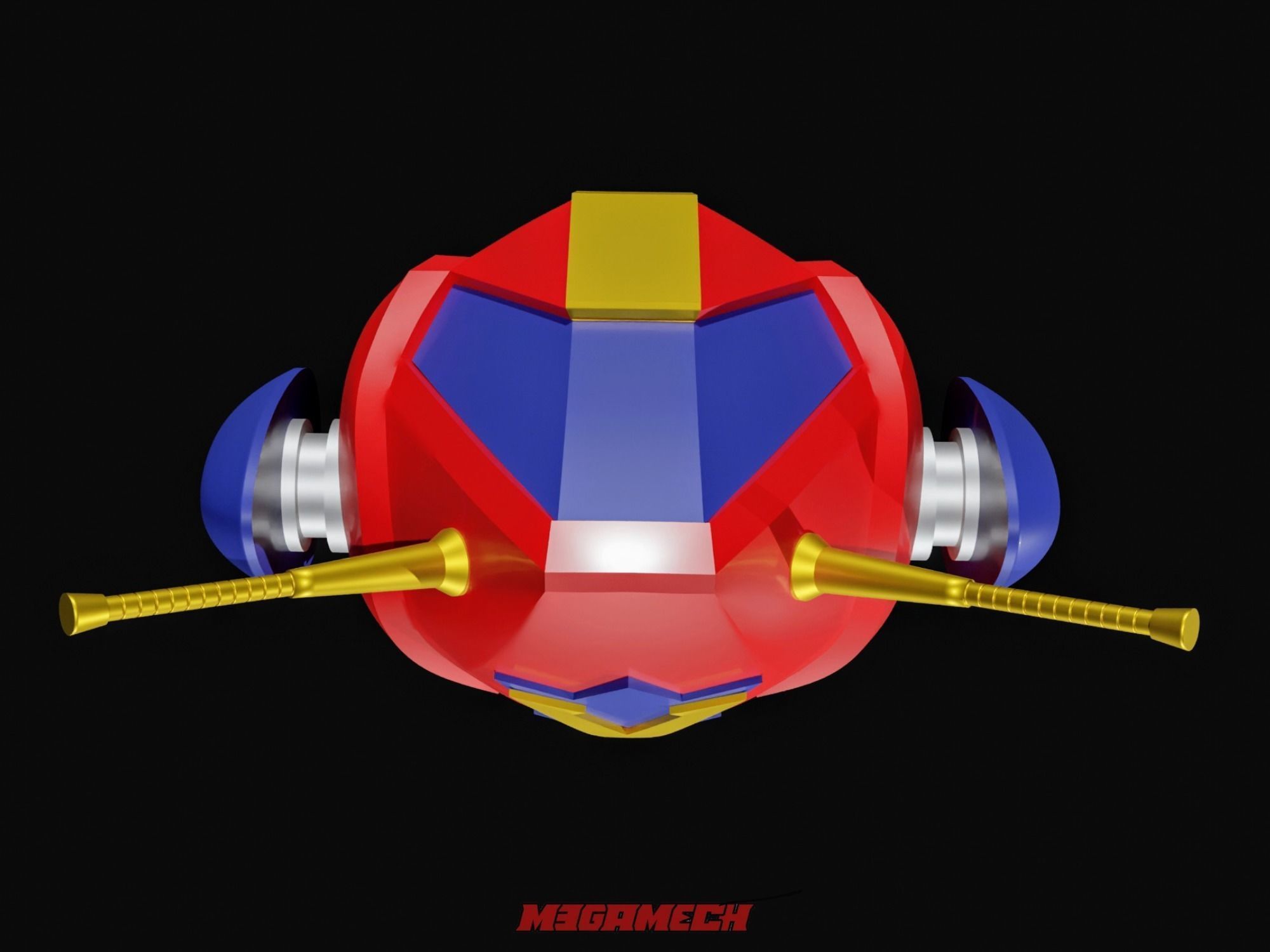 CHODENJI ROBO COMBATTLER V WEARABLE PRINTABLE HELMET HEAD 3D print model_7