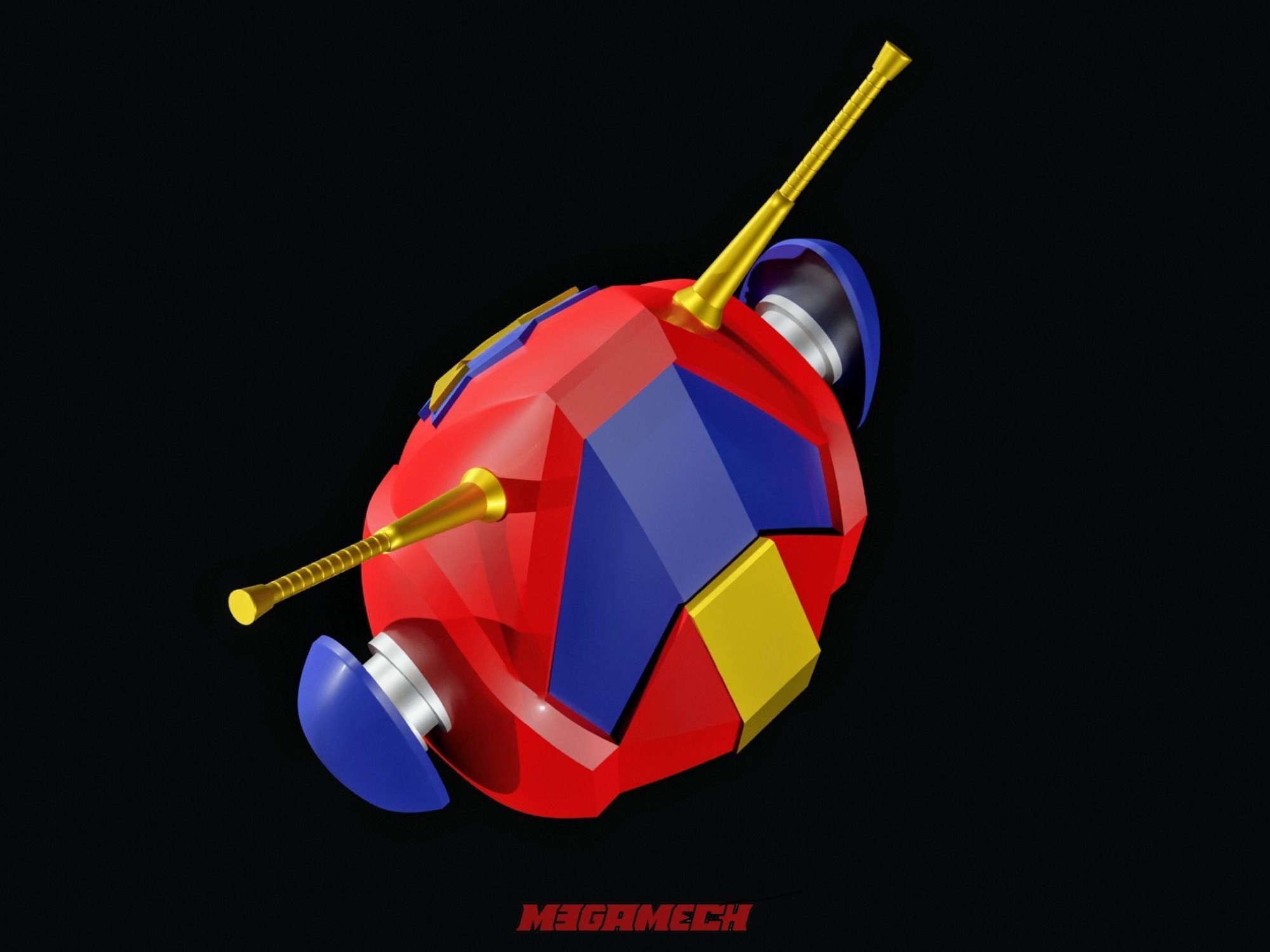 CHODENJI ROBO COMBATTLER V WEARABLE PRINTABLE HELMET HEAD 3D print model_6