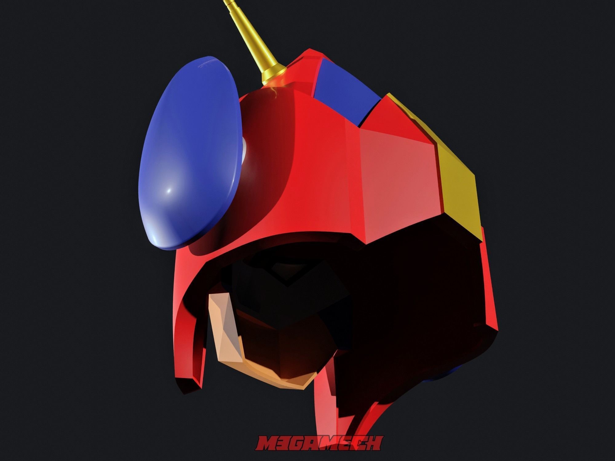CHODENJI ROBO COMBATTLER V WEARABLE PRINTABLE HELMET HEAD 3D print model_12