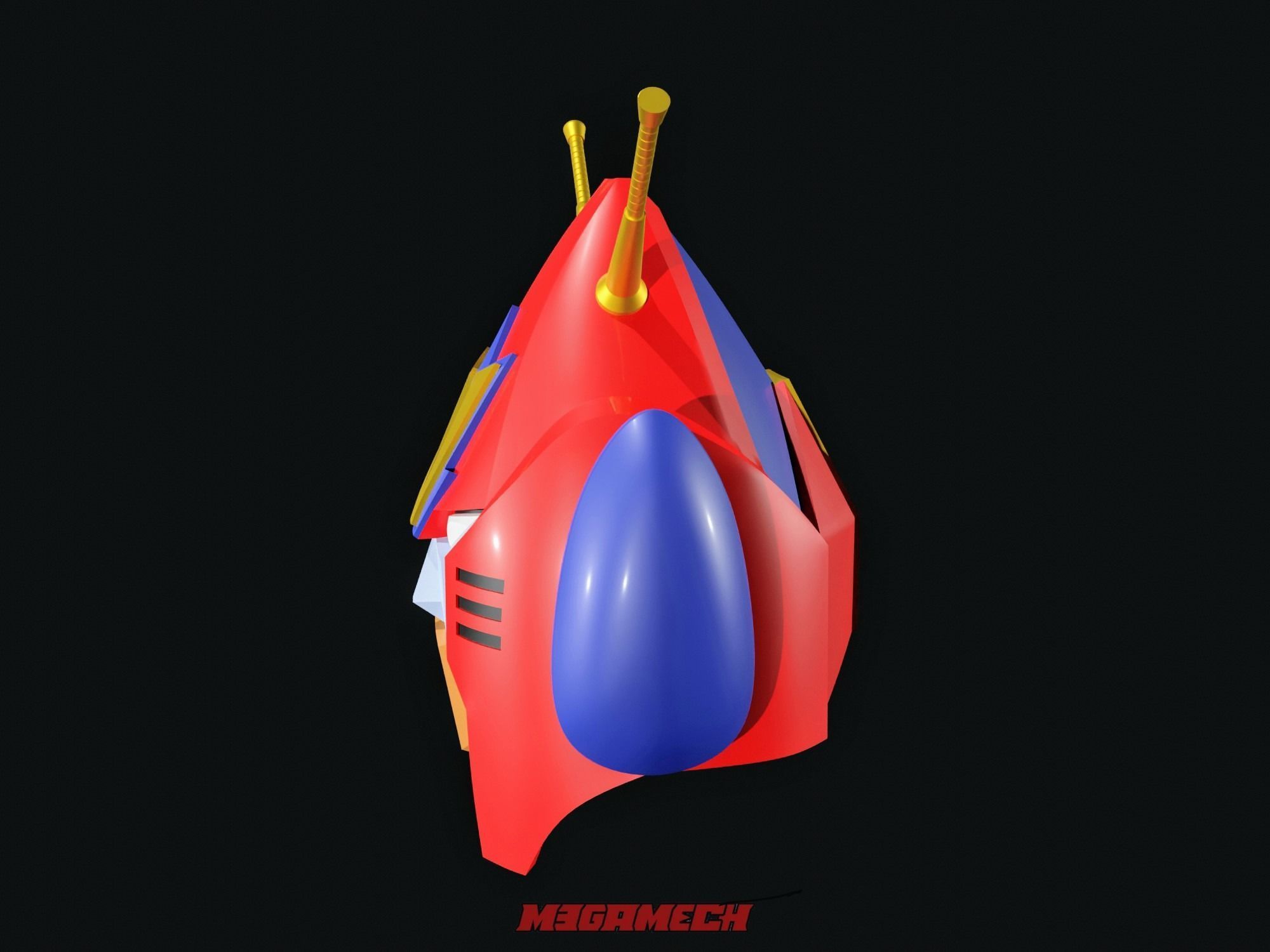 CHODENJI ROBO COMBATTLER V WEARABLE PRINTABLE HELMET HEAD 3D print model_3