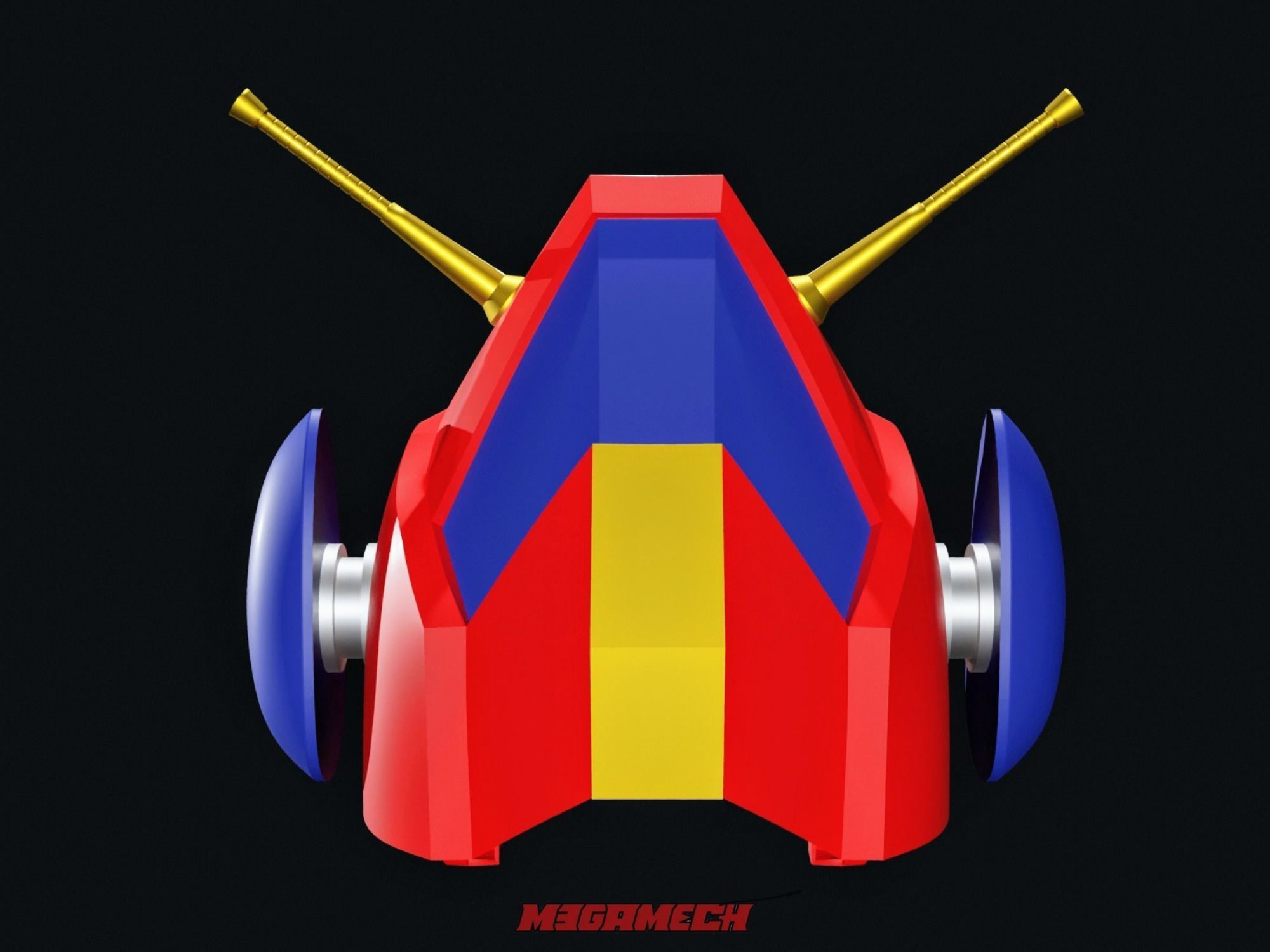 CHODENJI ROBO COMBATTLER V WEARABLE PRINTABLE HELMET HEAD 3D print model_5