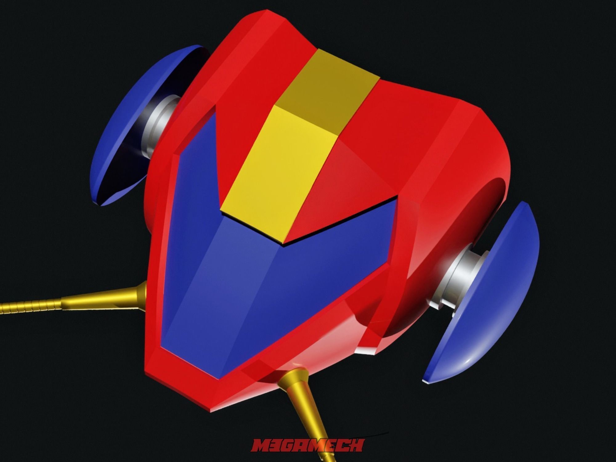 CHODENJI ROBO COMBATTLER V WEARABLE PRINTABLE HELMET HEAD 3D print model_8