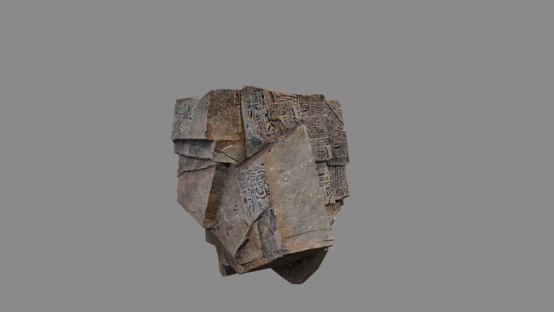 Egyptian desert rocks Low-poly 3D model_22