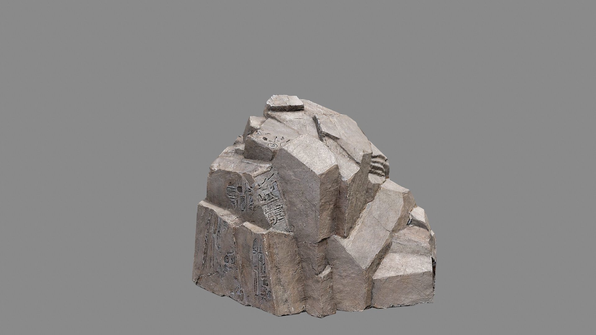 Egyptian desert rocks Low-poly 3D model_21