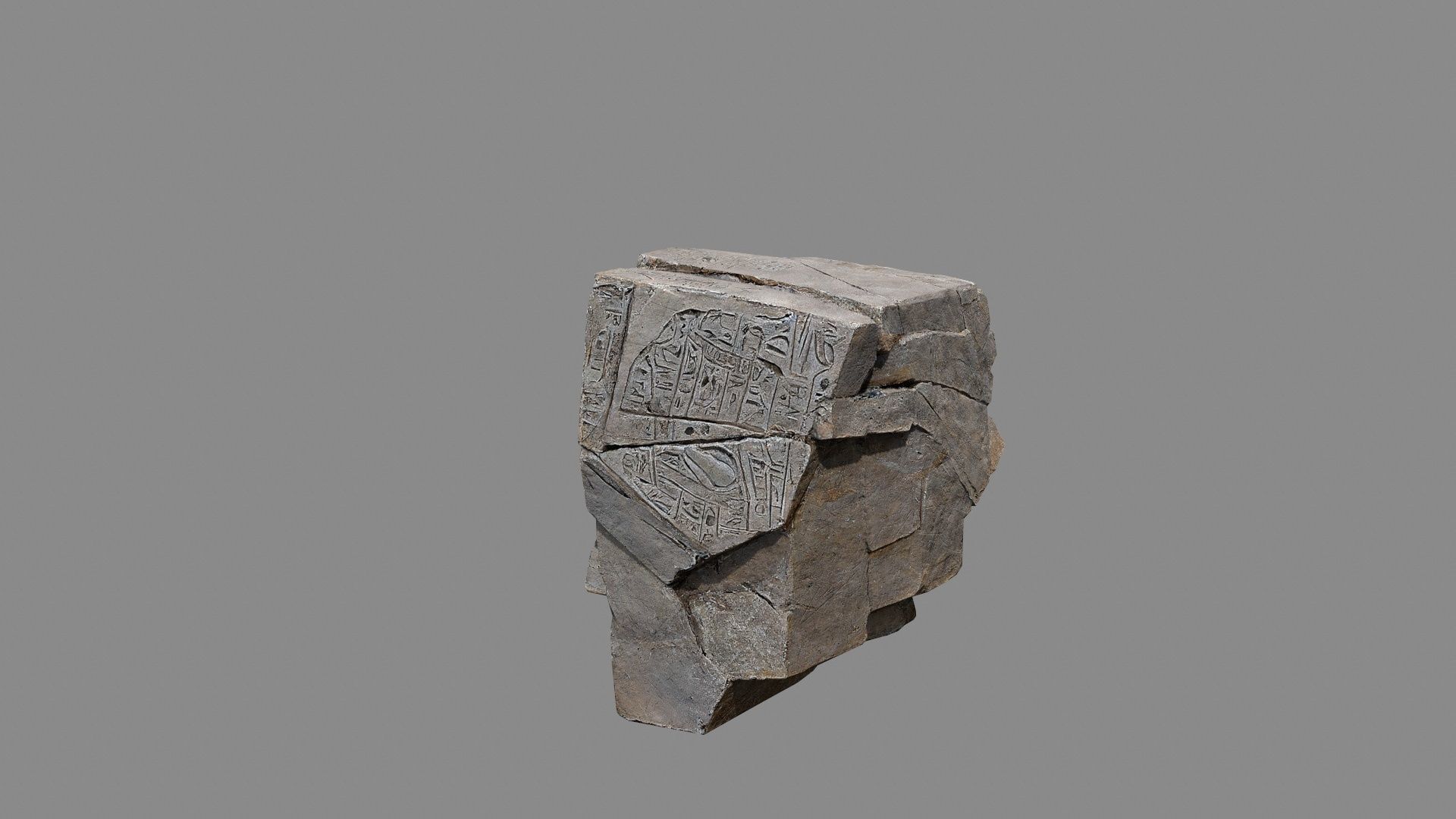 Egyptian desert rocks Low-poly 3D model_19