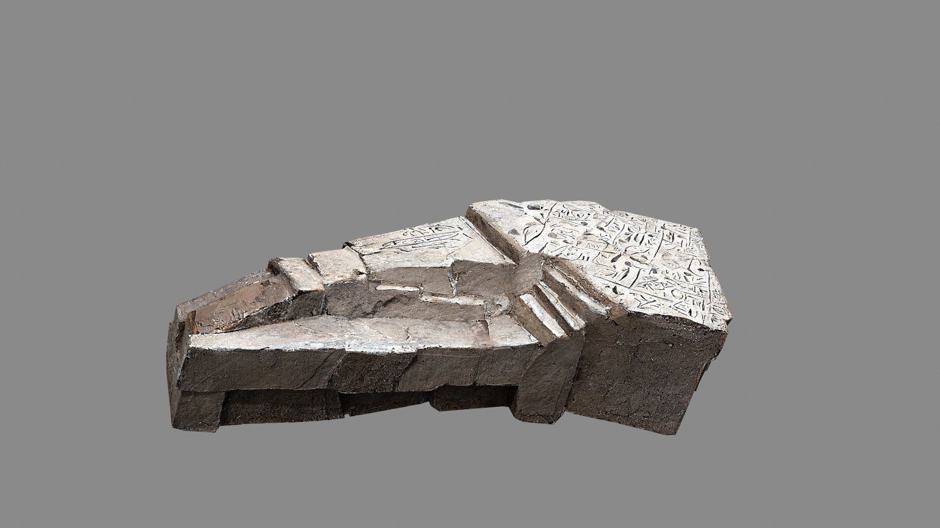 Egyptian desert rocks Low-poly 3D model_25