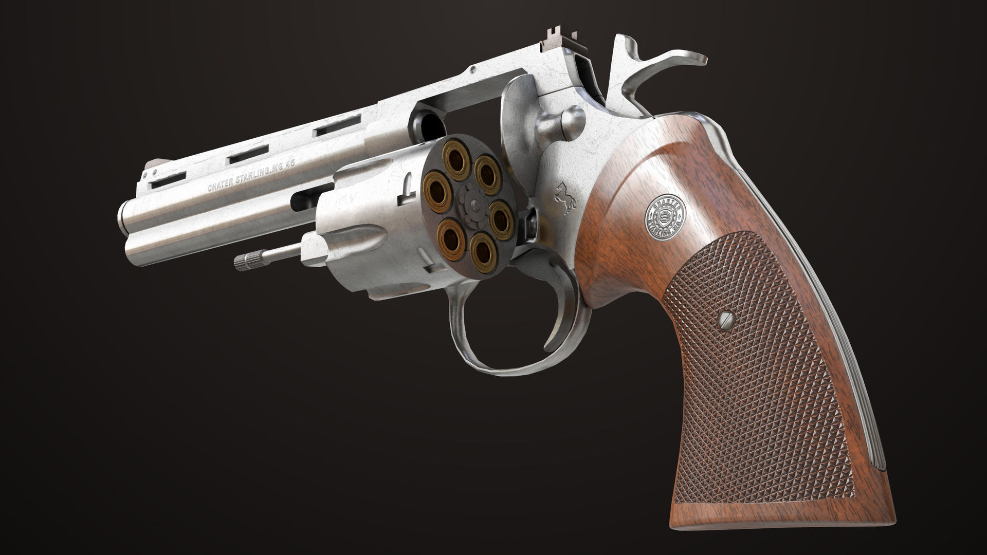 7 Silver Revolvers Collection All PBR Unity UE Textures _18