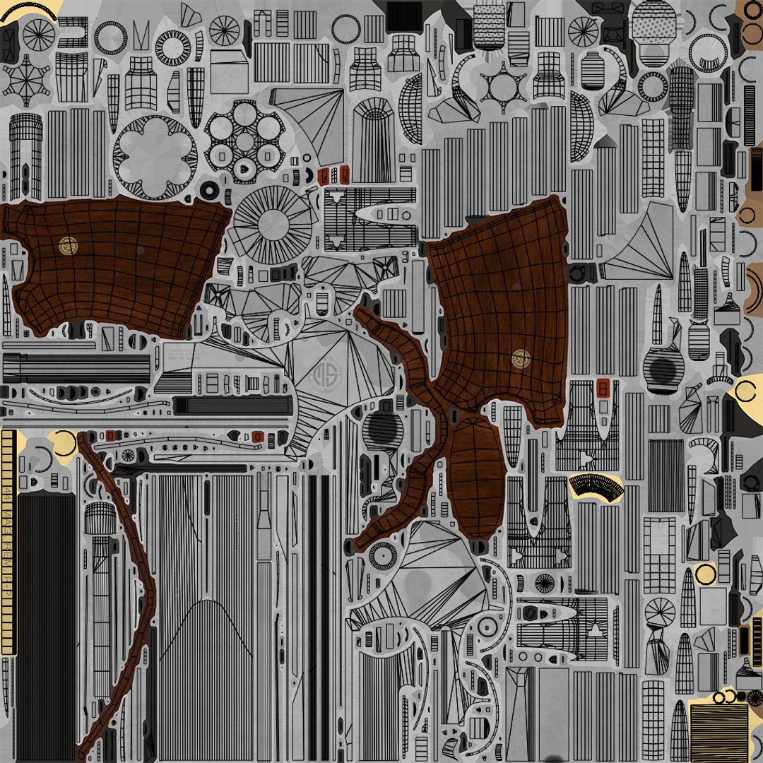 7 Silver Revolvers Collection All PBR Unity UE Textures _5