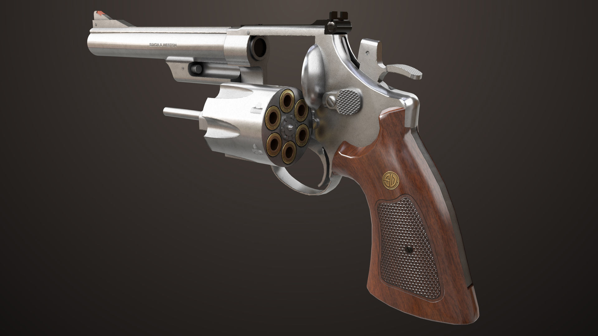 7 Silver Revolvers Collection All PBR Unity UE Textures _3