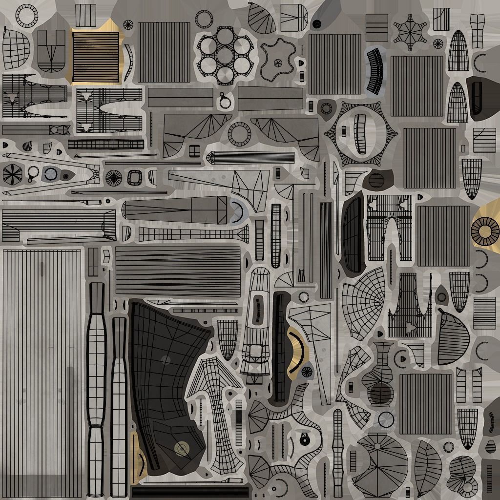 7 Silver Revolvers Collection All PBR Unity UE Textures _9