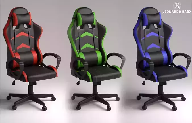 Gamer Chair PBR with RGB Texture Colors
