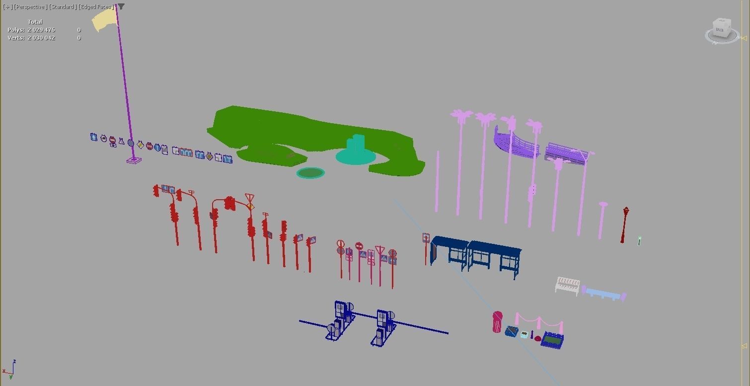 Props street Kyiv Ukraine Free low-poly 3D model_16