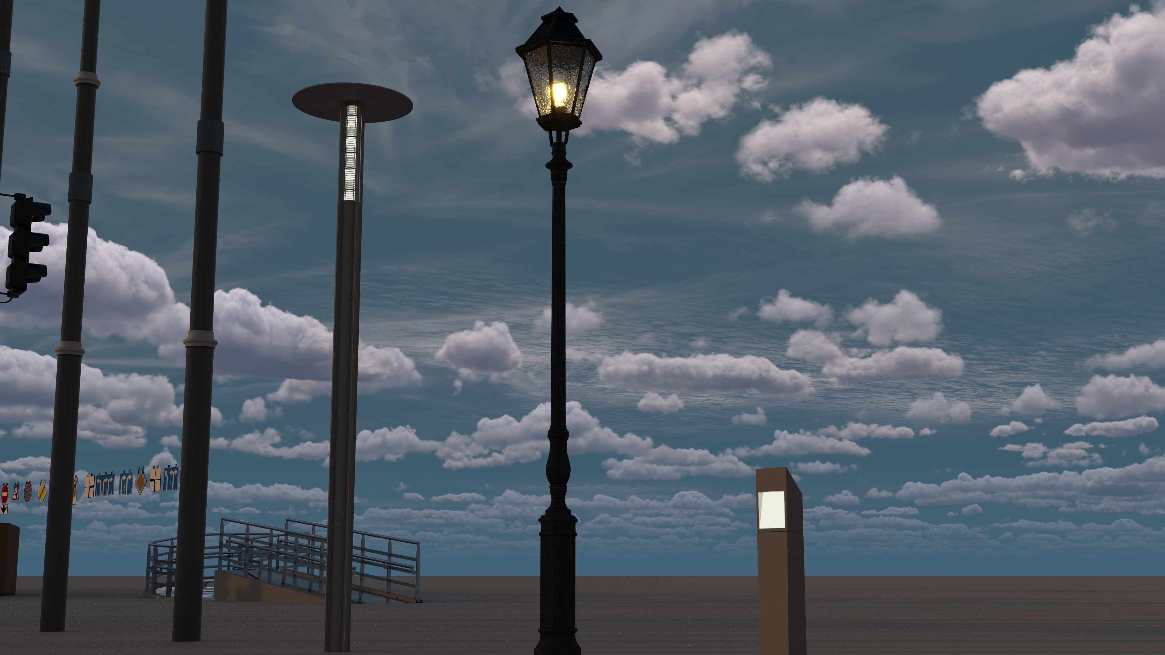 Props street Kyiv Ukraine Free low-poly 3D model_11