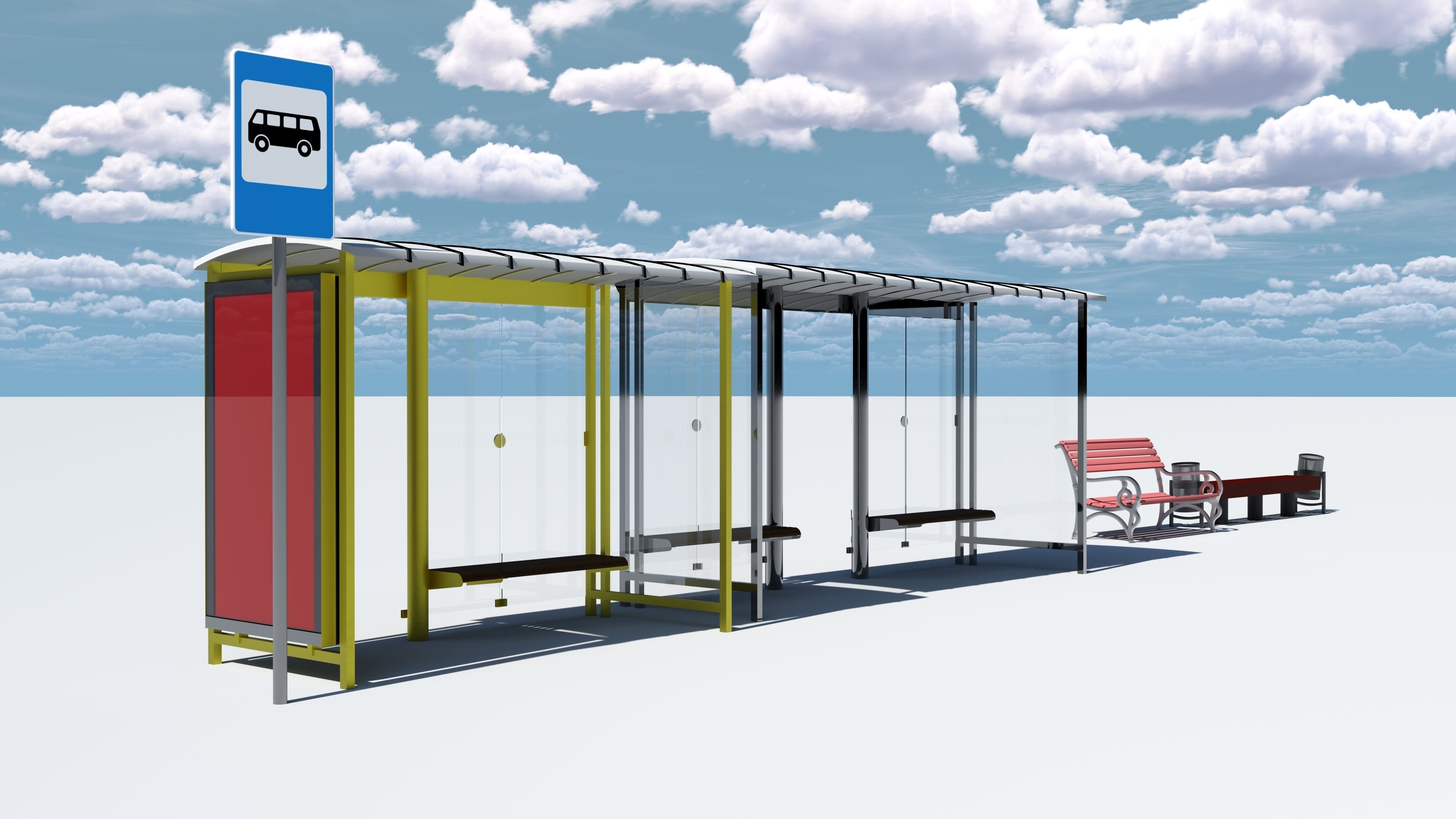 Props street Kyiv Ukraine Free low-poly 3D model_15