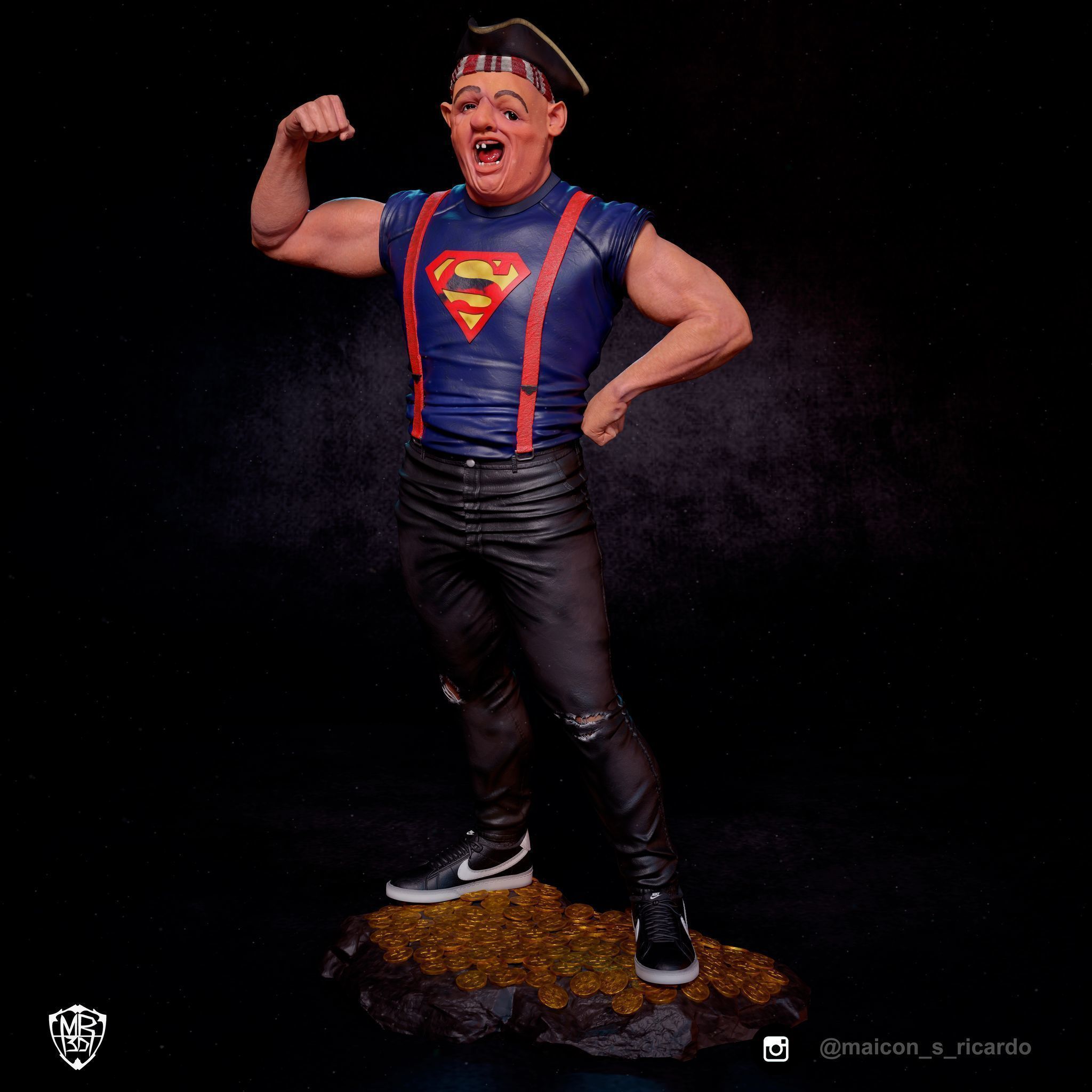 Sloth solo and Sloth and Chunk 3D print model_7