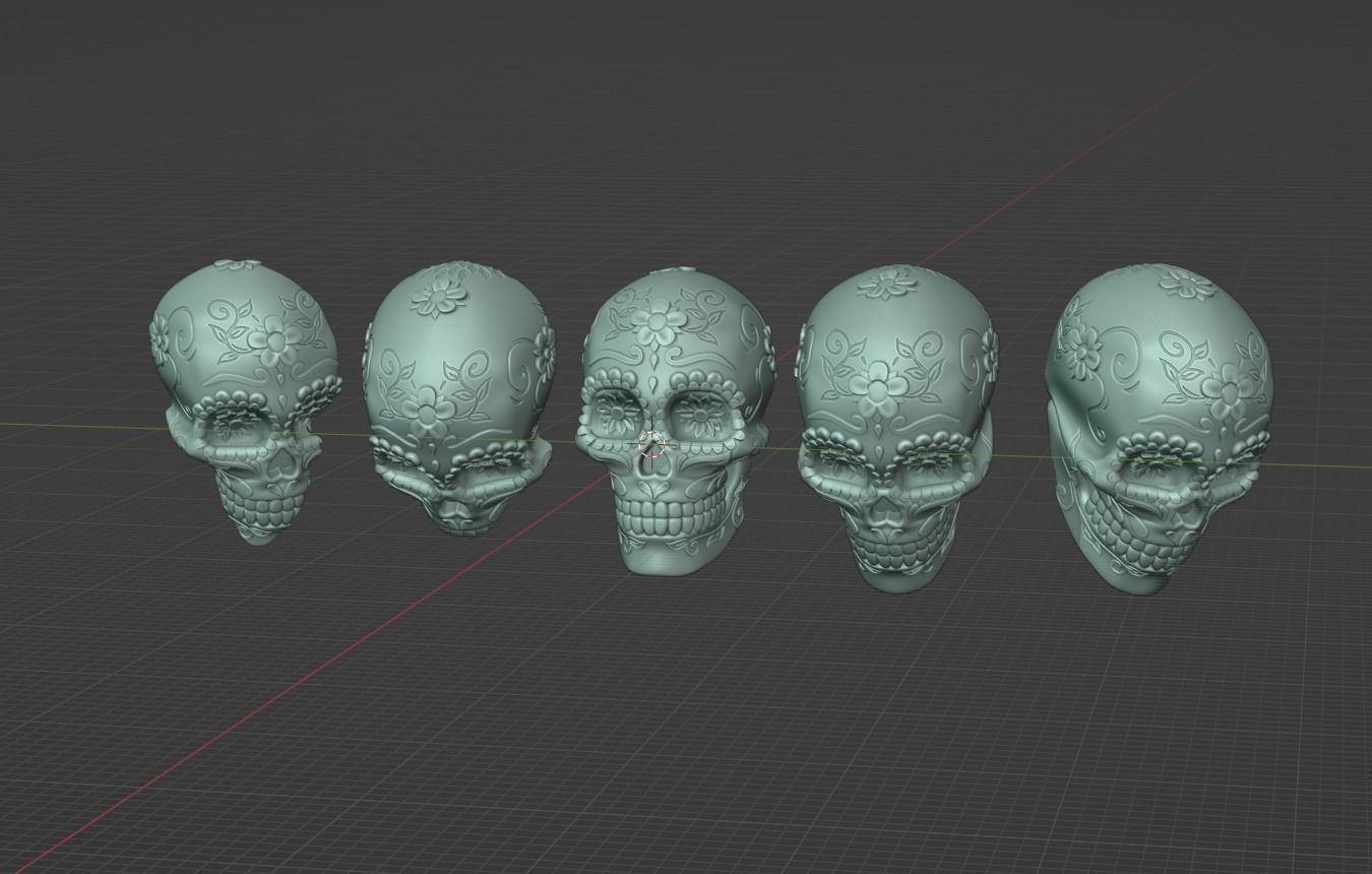 Sugar Skull Wall Decoration 3D print model_2