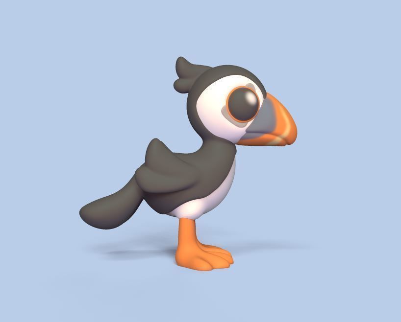 Puffin Big Eyes 3D print model_2