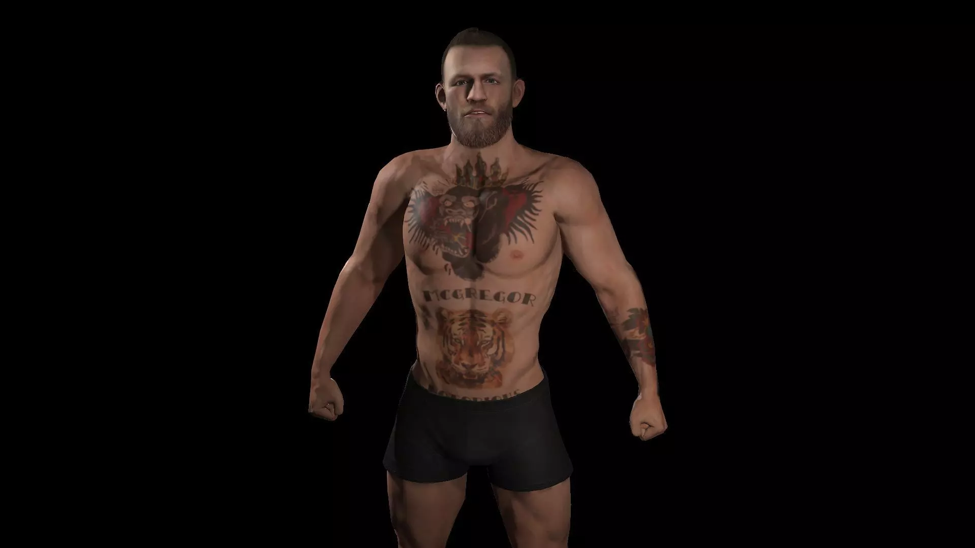 Conor McGregor Low-poly 3D model_0