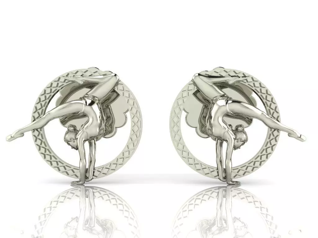 Earrings gymnast 3D print model