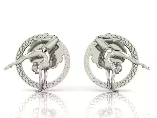 Earrings gymnast 3D print model