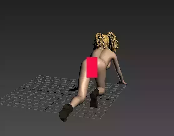 Harley Quinn nude 3D print model