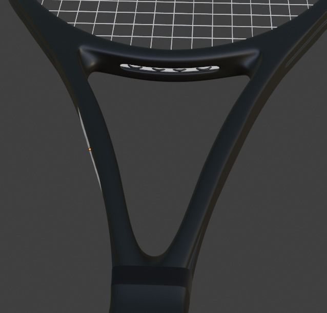 Badminton Racket and Shuttlecock 3D model Low-poly 3D model_4