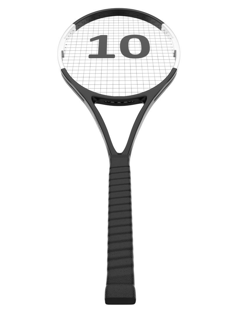 Badminton Racket and Shuttlecock 3D model Low-poly 3D model_8