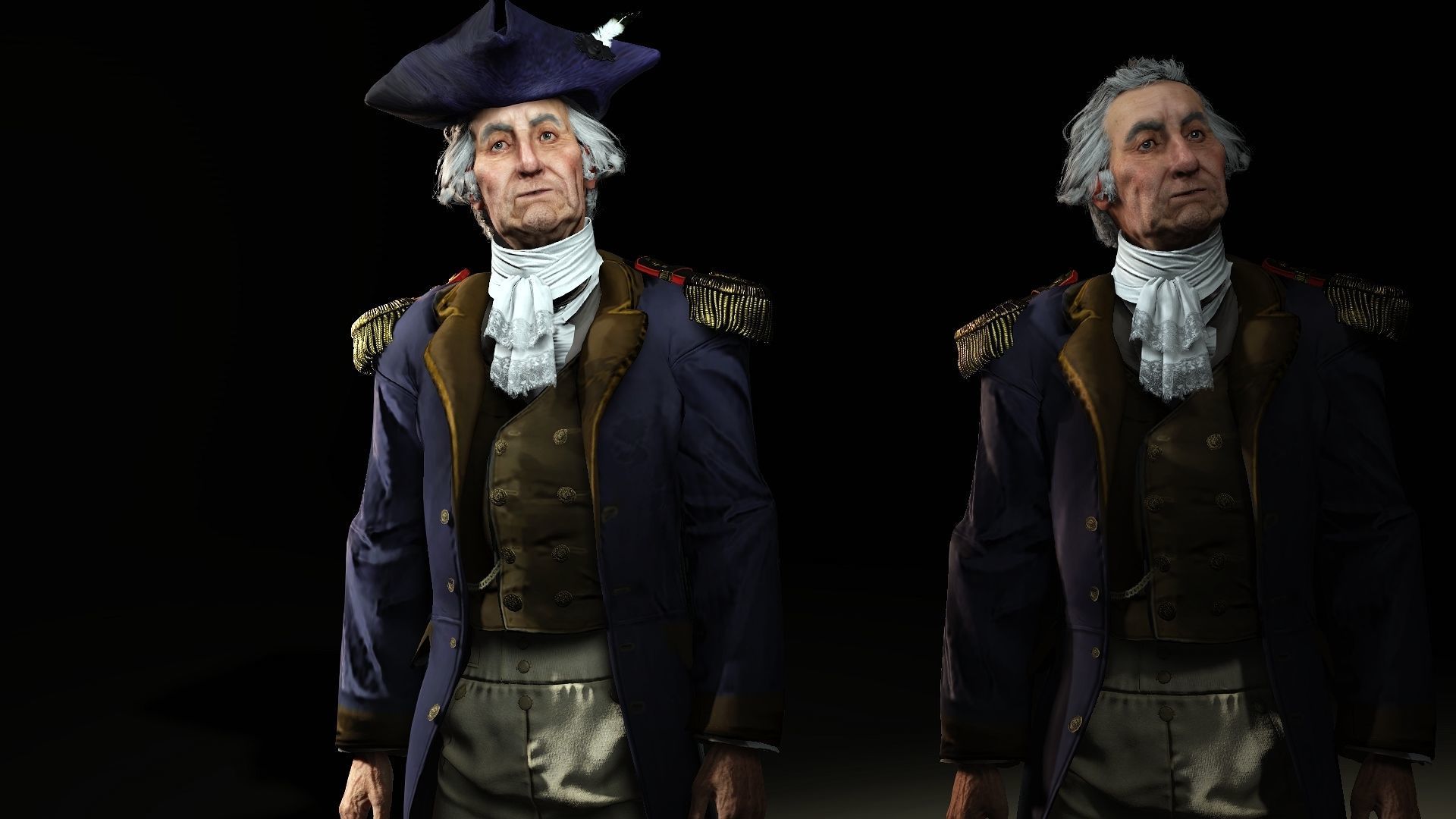 George Washington  character full Rigged and Animated 3D model_5