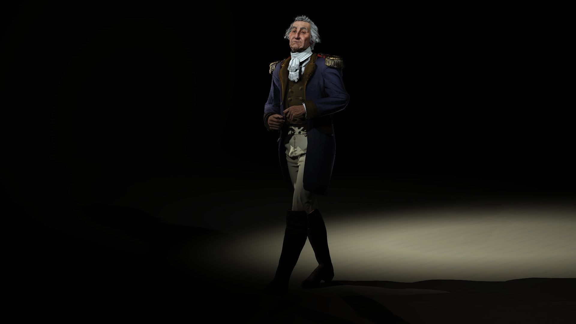 George Washington  character full Rigged and Animated 3D model_9
