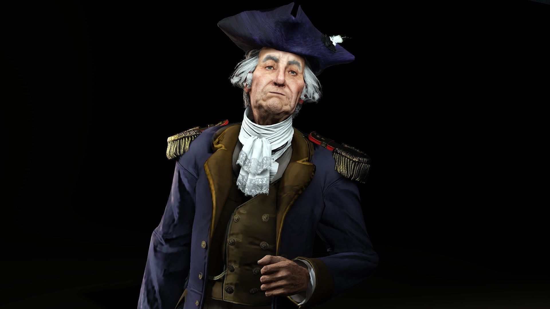 George Washington  character full Rigged and Animated 3D model_2