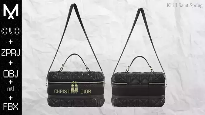 Christian Dior BAG Marvelous designer Clo3d OBJ mtl FBX ZPRJ 