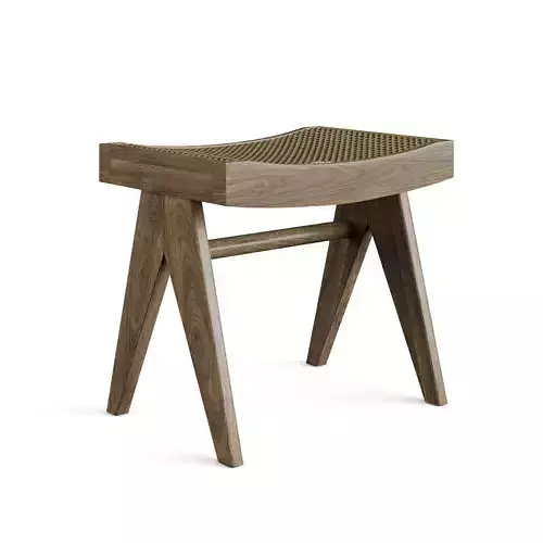 Mid Century Stool Low-poly 3D model