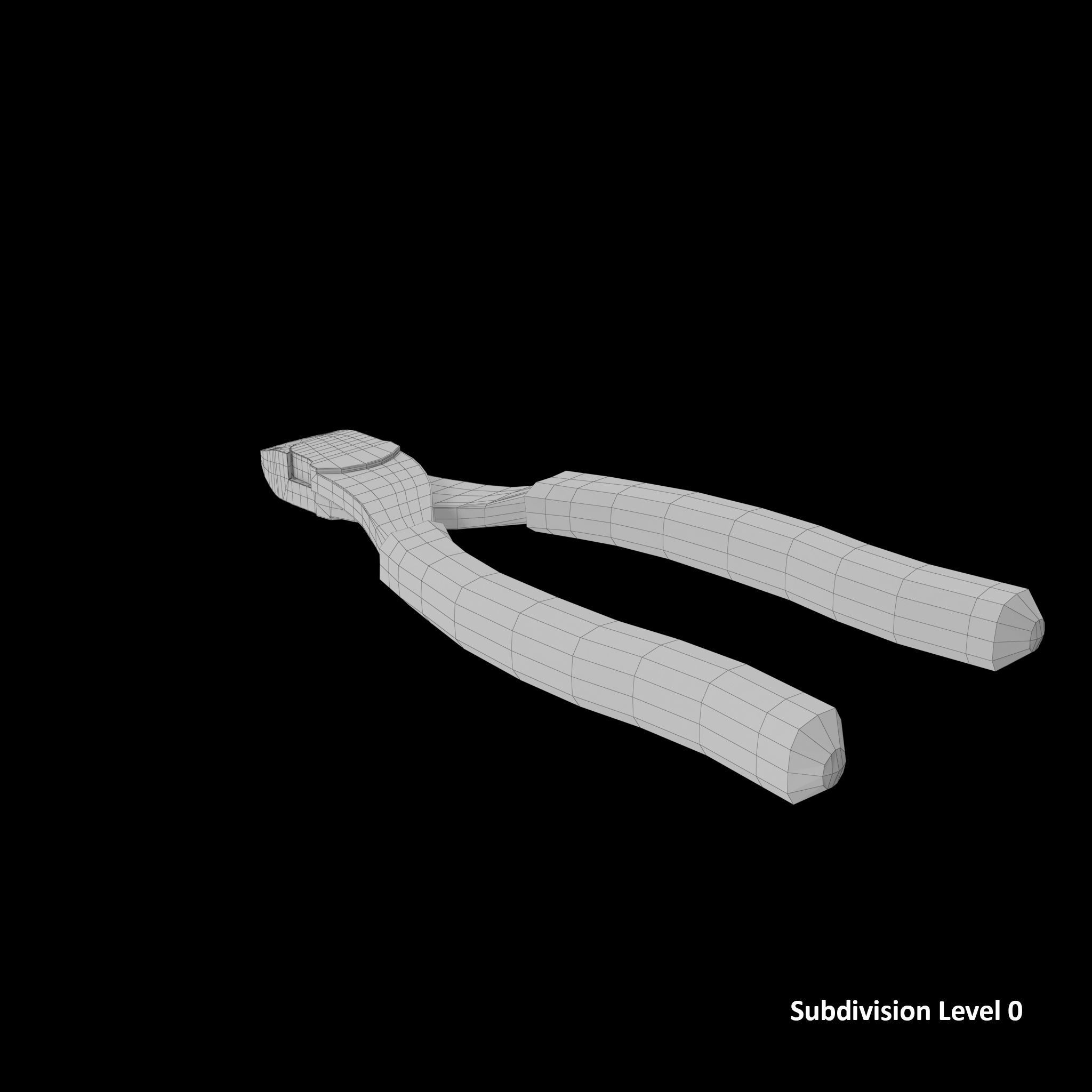 Vector Edge 6 Diagonal Cutter Low-poly 3D model_10