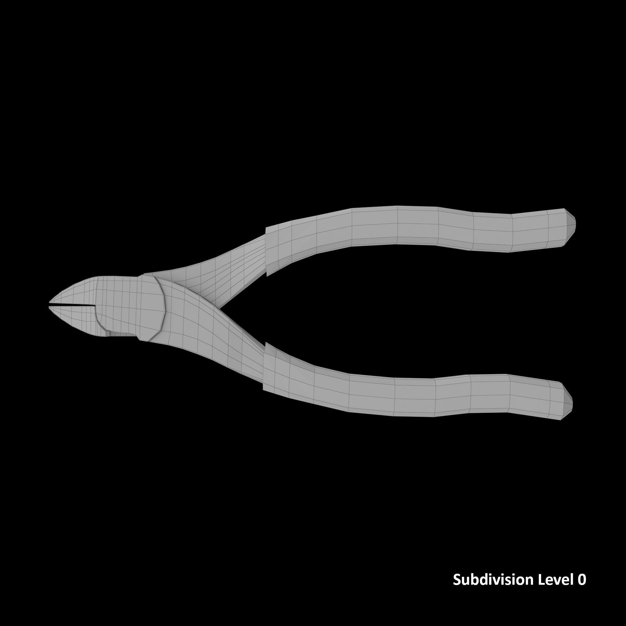 Vector Edge 6 Diagonal Cutter Low-poly 3D model_22