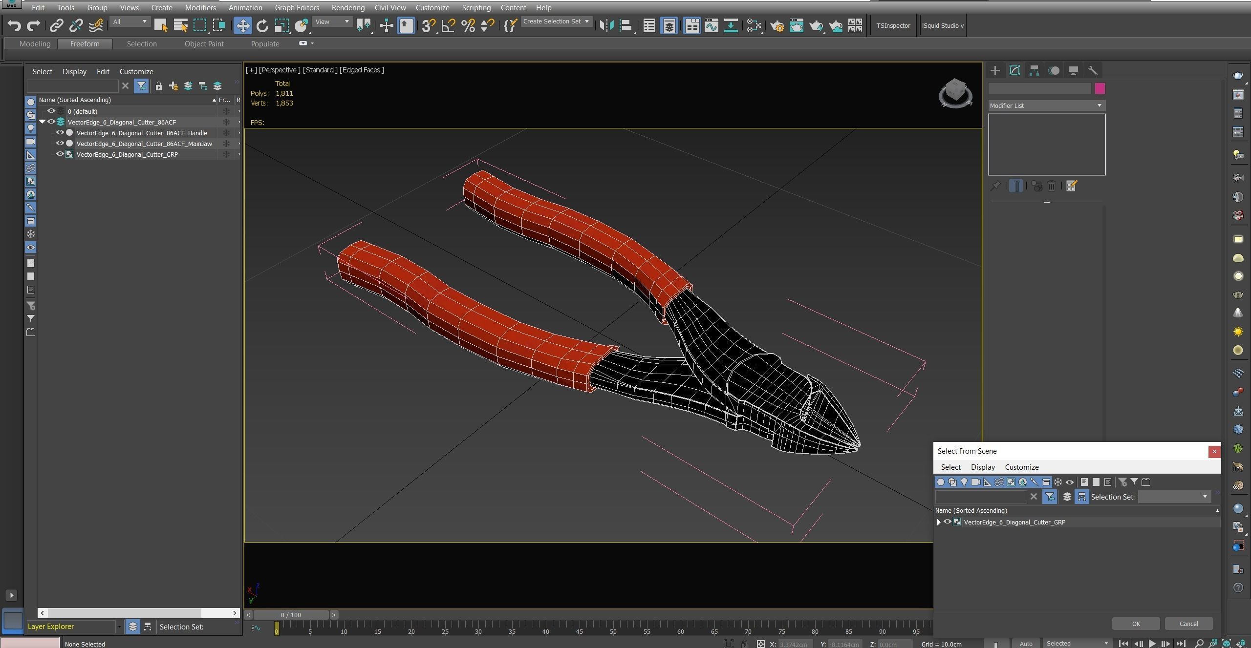Vector Edge 6 Diagonal Cutter Low-poly 3D model_27