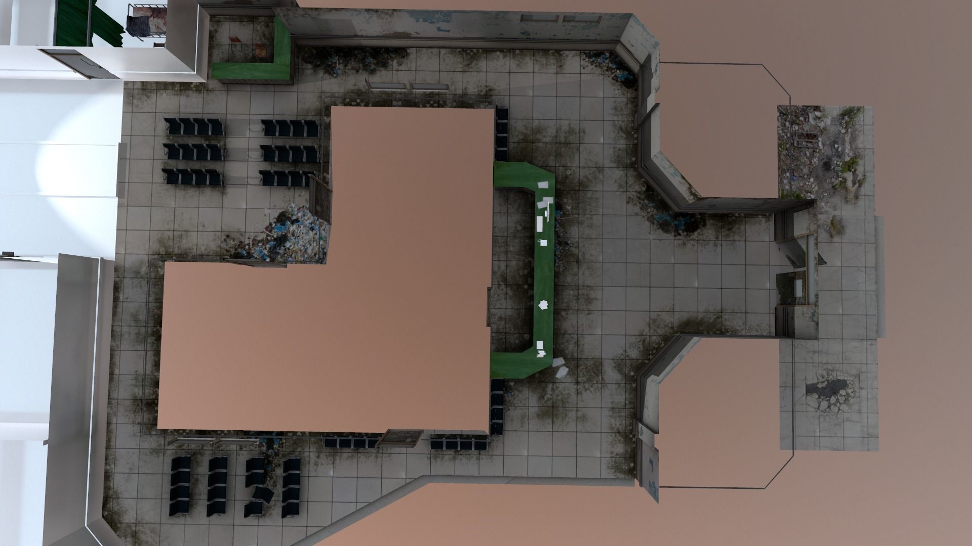 Abandoned Hospital  Low-poly 3D model_2