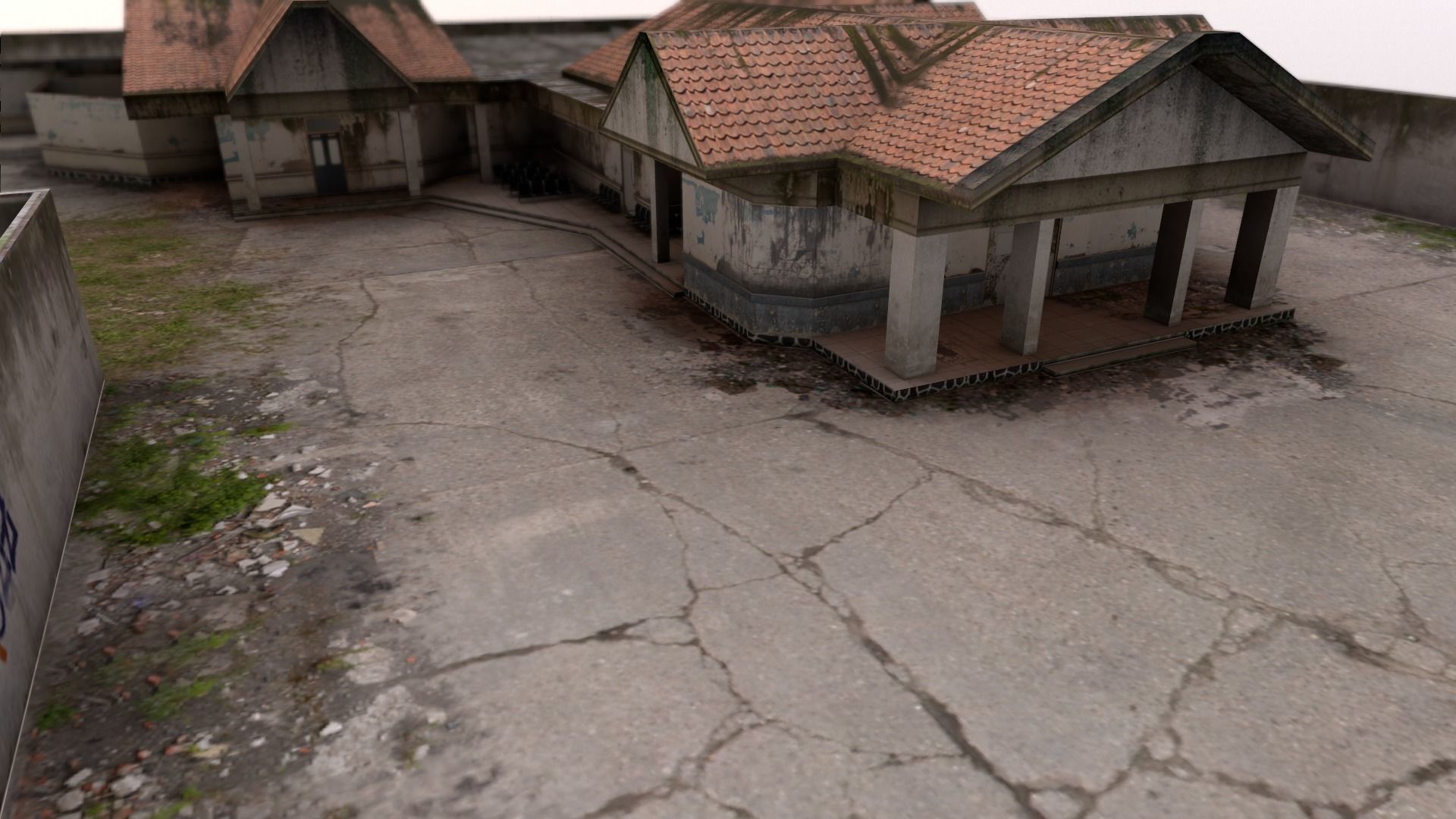 Abandoned Hospital  Low-poly 3D model_3