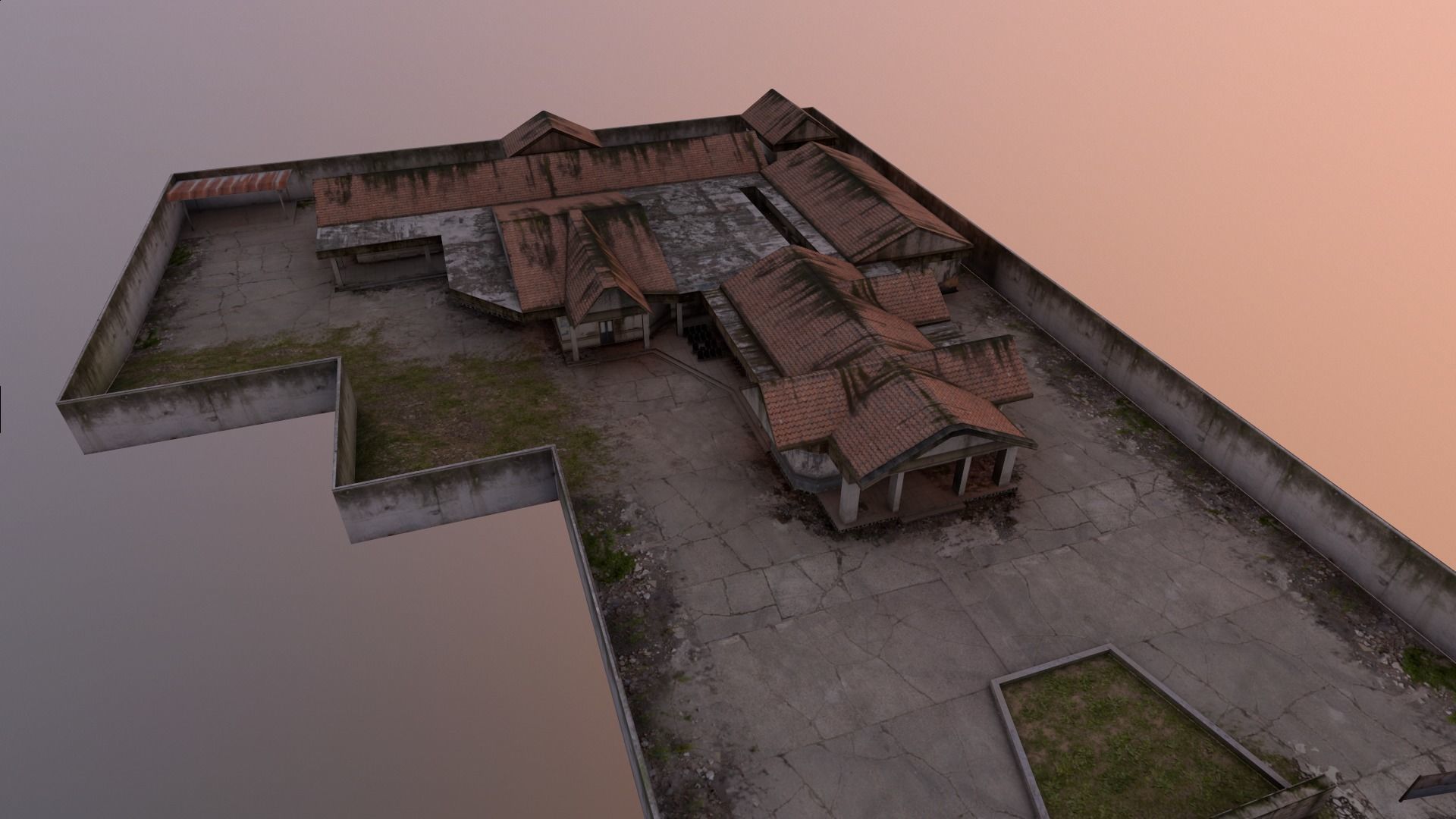 Abandoned Hospital  Low-poly 3D model_4