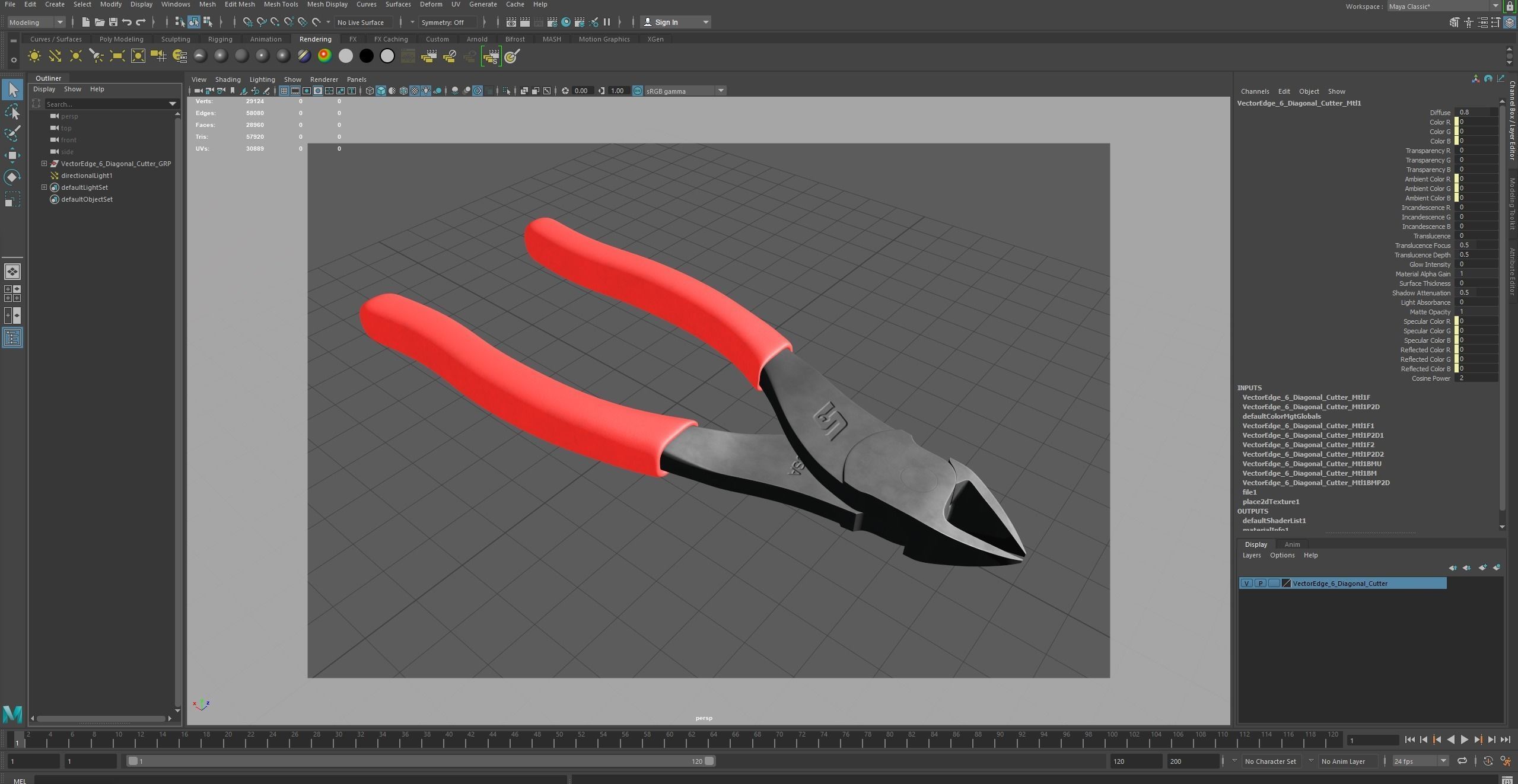 SO Vector Edge 6 Diagonal Cutter Low-poly 3D model_29