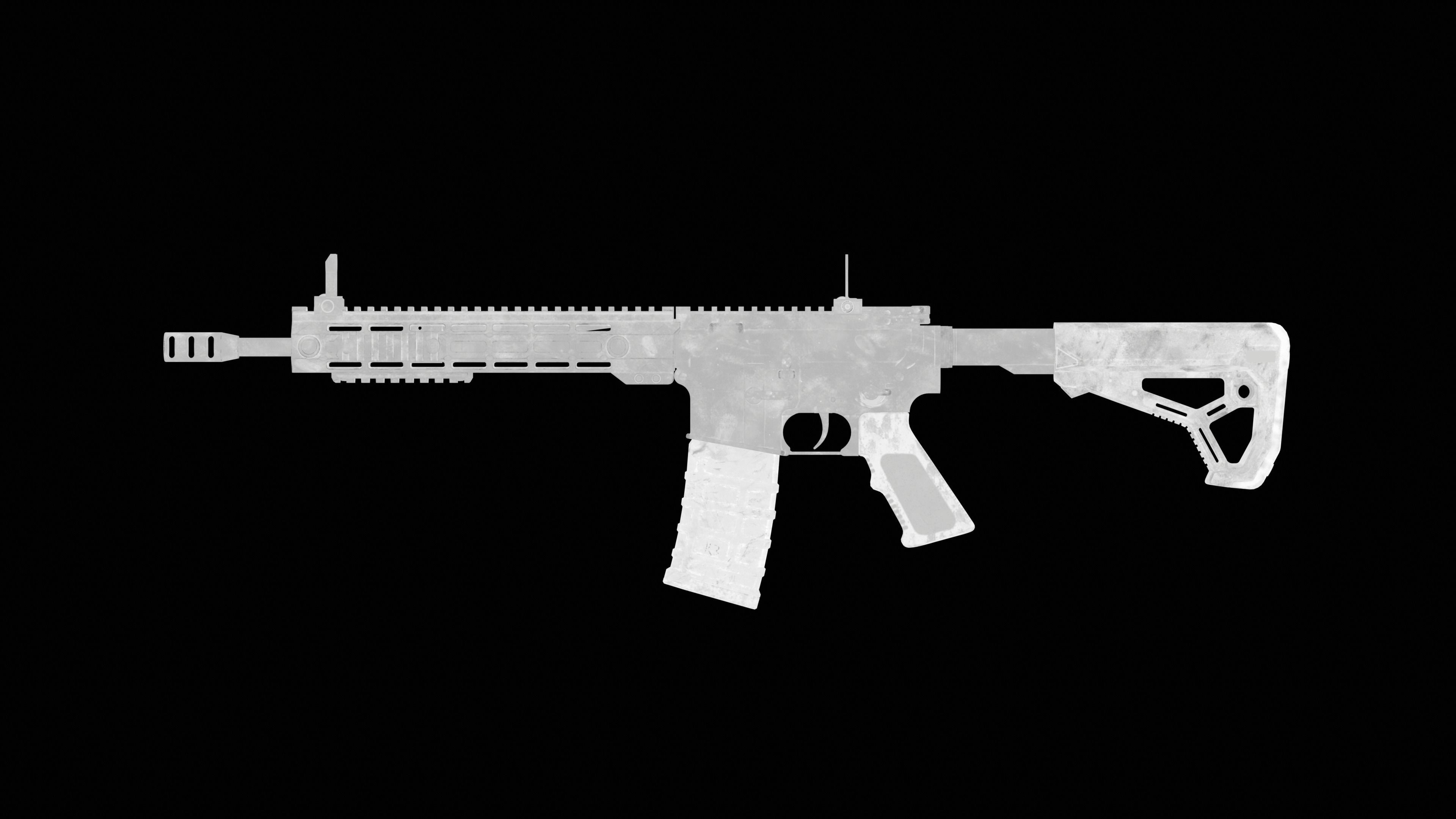 AR15 - Assault Rifle Game Ready Low-poly 3D model_27