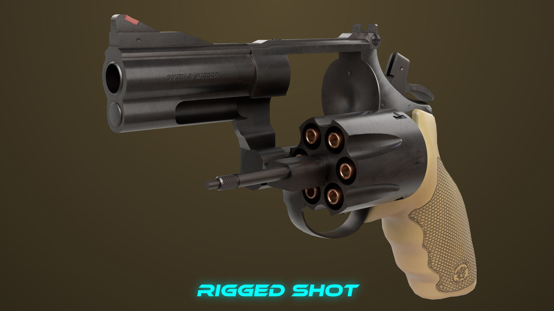 7 Black Revolvers Collection All PBR Unity UE Textures Included _22