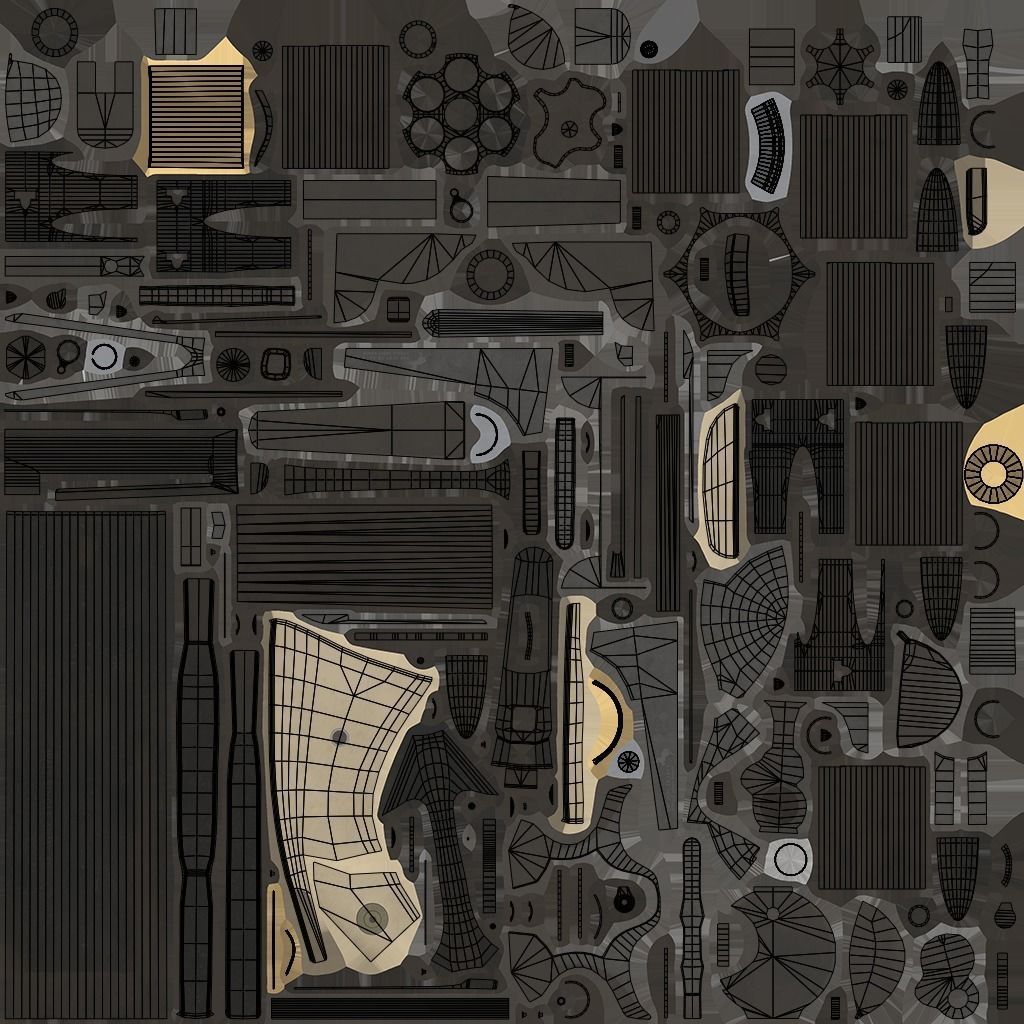 7 Black Revolvers Collection All PBR Unity UE Textures Included _8