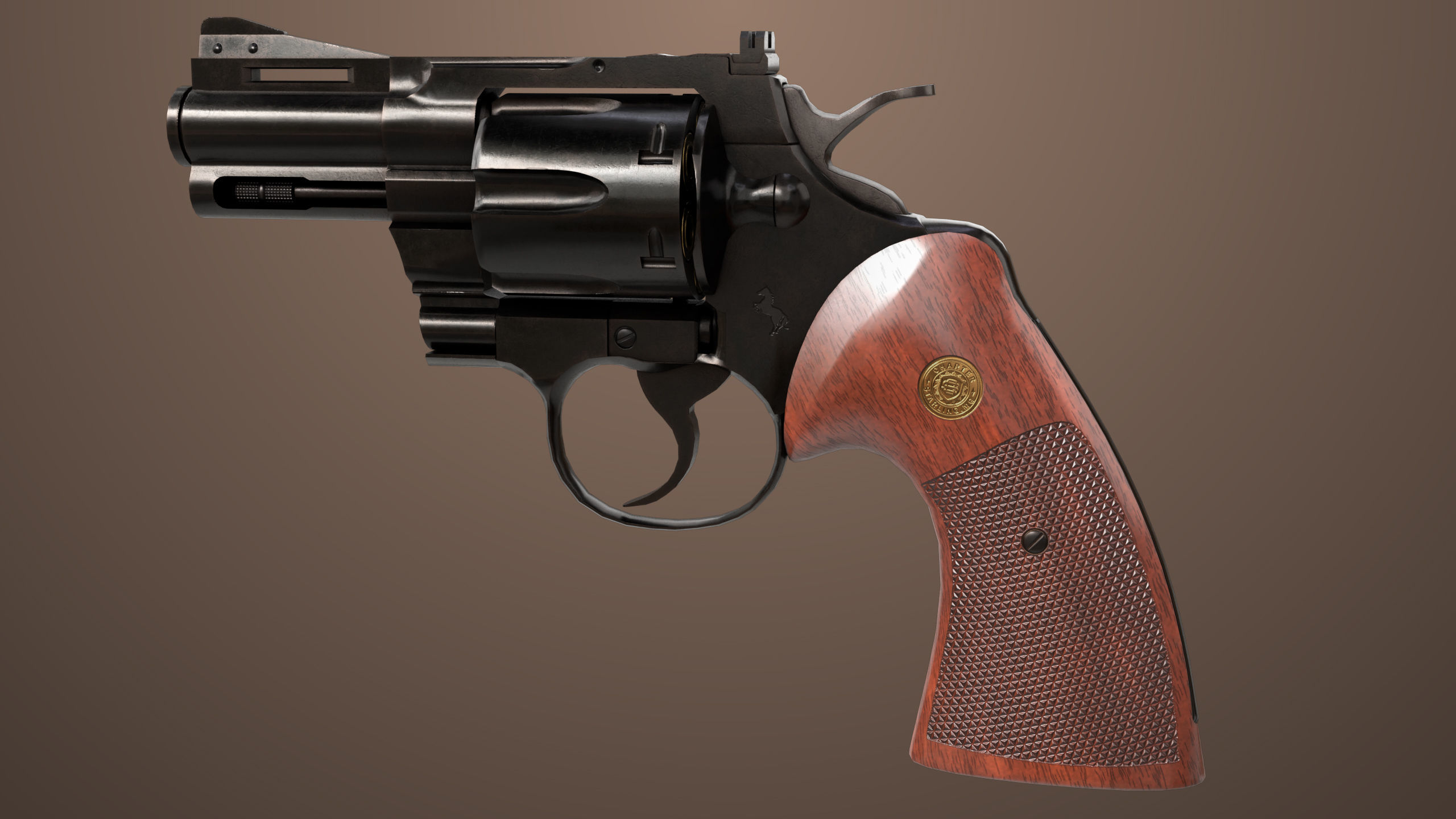 7 Black Revolvers Collection All PBR Unity UE Textures Included _25